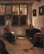 ELINGA, Pieter Janssens Reading Woman dg oil painting artist